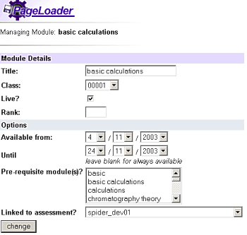 managing module