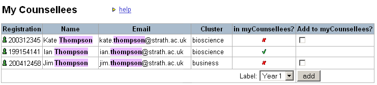 find counsellees